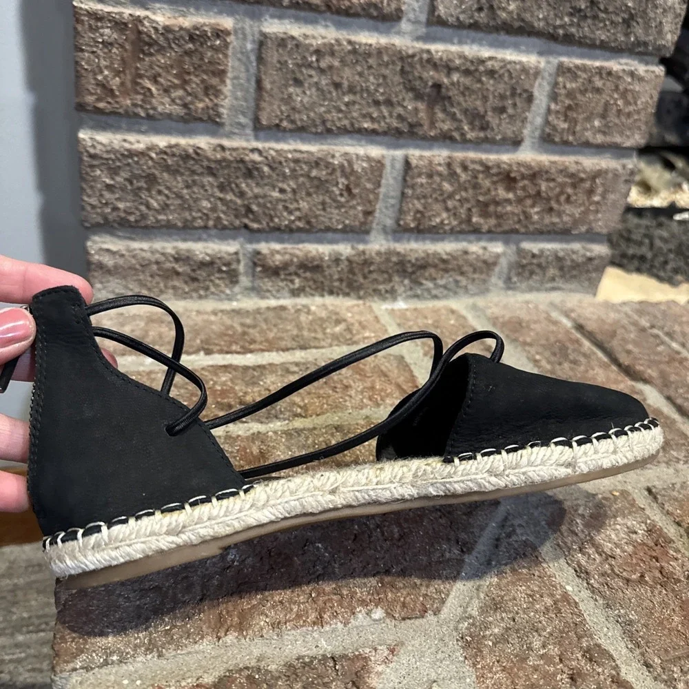 Eileen Fisher Women's  black Strappy  Espadrille Flats Size 5‎ #101